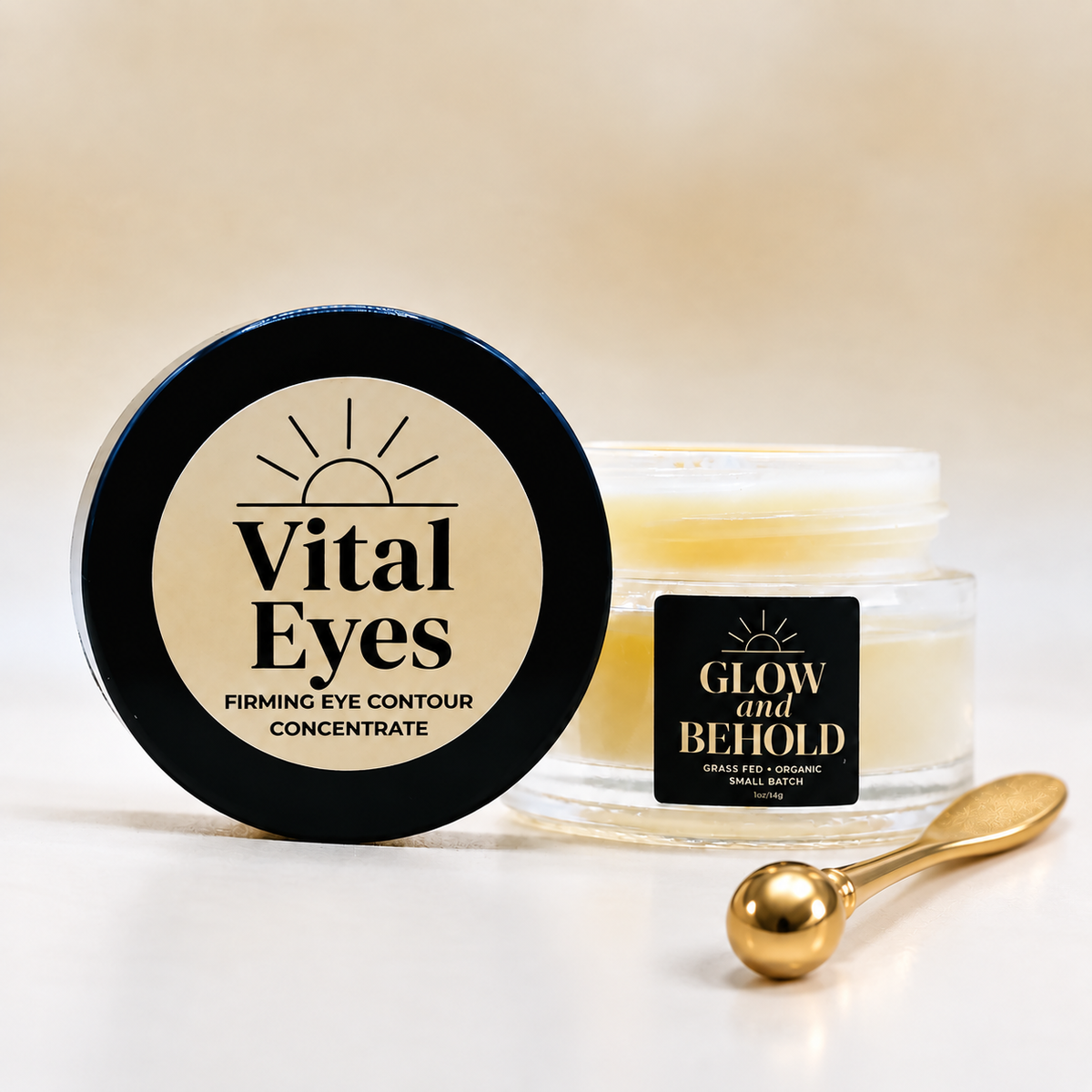 Vital Eyes — Tallow Eye Contour Concentrate + Golden Glow Applicator