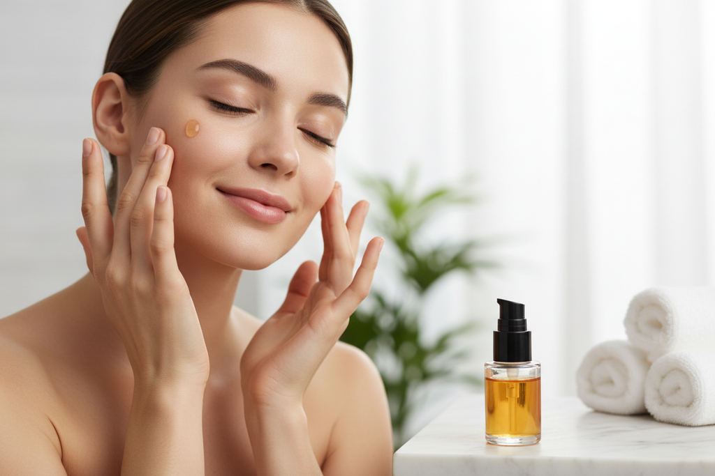 jar is a 1 oz clear jar, with a black pump lid